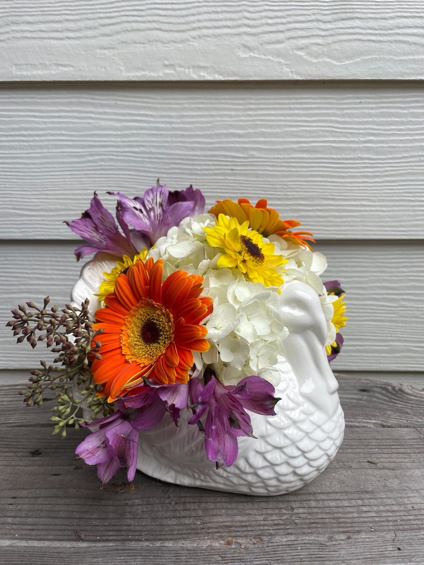 White Ceramic Turkey - Halcyon Thanksgiving